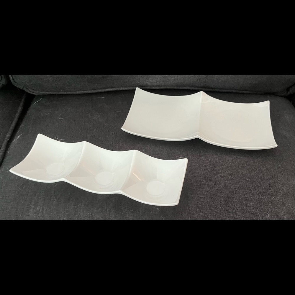 Glass serving dishes